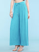WB1484 Women's Pleated Wide Leg Palazzo Pants with Drawstring