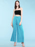 WB1484 Women's Pleated Wide Leg Palazzo Pants with Drawstring