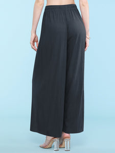 WB1484 Women's Pleated Wide Leg Palazzo Pants with Drawstring