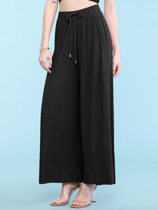 WB1484 Women's Pleated Wide Leg Palazzo Pants with Drawstring