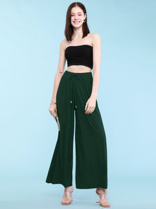 WB1484 Women's Pleated Wide Leg Palazzo Pants with Drawstring