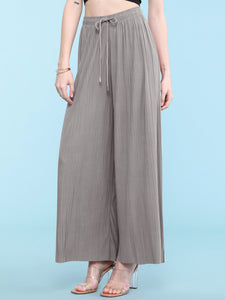 WB1484 Women's Pleated Wide Leg Palazzo Pants with Drawstring