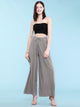 WB1484 Women's Pleated Wide Leg Palazzo Pants with Drawstring