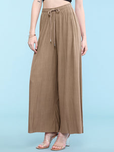 WB1484 Women's Pleated Wide Leg Palazzo Pants with Drawstring