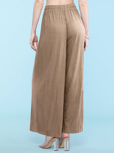 WB1484 Women's Pleated Wide Leg Palazzo Pants with Drawstring