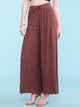 WB1484 Women's Pleated Wide Leg Palazzo Pants with Drawstring