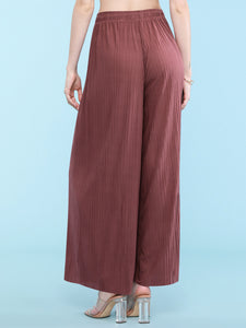 WB1484 Women's Pleated Wide Leg Palazzo Pants with Drawstring