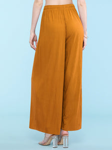 WB1484 Women's Pleated Wide Leg Palazzo Pants with Drawstring