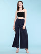 WB1484 Women's Pleated Wide Leg Palazzo Pants with Drawstring