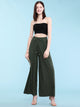 WB1484 Women's Pleated Wide Leg Palazzo Pants with Drawstring