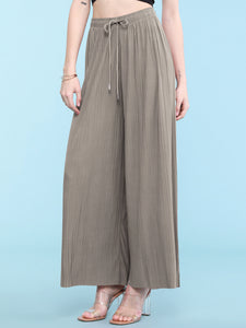 WB1484 Women's Pleated Wide Leg Palazzo Pants with Drawstring