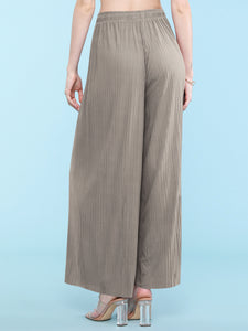 WB1484 Women's Pleated Wide Leg Palazzo Pants with Drawstring