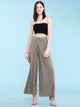 WB1484 Women's Pleated Wide Leg Palazzo Pants with Drawstring