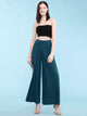 WB1484 Women's Pleated Wide Leg Palazzo Pants with Drawstring