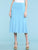 WB1105 Women's Solid Ombre Lightweight Flare Midi Pull On Closure Skirt
