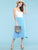 WB1105 Women's Solid Ombre Lightweight Flare Midi Pull On Closure Skirt