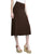 WB1105 Women's Solid Ombre Lightweight Flare Midi Pull On Closure Skirt