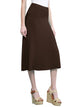 WB1105 Women's Solid Ombre Lightweight Flare Midi Pull On Closure Skirt