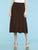 WB1105 Women's Solid Ombre Lightweight Flare Midi Pull On Closure Skirt
