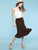 WB1105 Women's Solid Ombre Lightweight Flare Midi Pull On Closure Skirt