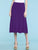 WB1105 Women's Solid Ombre Lightweight Flare Midi Pull On Closure Skirt