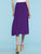 WB1105 Women's Solid Ombre Lightweight Flare Midi Pull On Closure Skirt