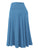 WB1105 Women's Solid Ombre Lightweight Flare Midi Pull On Closure Skirt