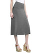 WB1105 Women's Solid Ombre Lightweight Flare Midi Pull On Closure Skirt