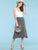 WB1105 Women's Solid Ombre Lightweight Flare Midi Pull On Closure Skirt