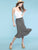 WB1105 Women's Solid Ombre Lightweight Flare Midi Pull On Closure Skirt