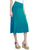 WB1105 Women's Solid Ombre Lightweight Flare Midi Pull On Closure Skirt