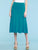 WB1105 Women's Solid Ombre Lightweight Flare Midi Pull On Closure Skirt