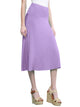 WB1105 Women's Solid Ombre Lightweight Flare Midi Pull On Closure Skirt
