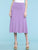 WB1105 Women's Solid Ombre Lightweight Flare Midi Pull On Closure Skirt