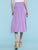 WB1105 Women's Solid Ombre Lightweight Flare Midi Pull On Closure Skirt