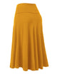 WB1105 Women's Solid Ombre Lightweight Flare Midi Pull On Closure Skirt