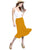WB1105 Women's Solid Ombre Lightweight Flare Midi Pull On Closure Skirt
