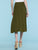 WB1105 Women's Solid Ombre Lightweight Flare Midi Pull On Closure Skirt
