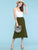 WB1105 Women's Solid Ombre Lightweight Flare Midi Pull On Closure Skirt
