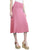 WB1105 Women's Solid Ombre Lightweight Flare Midi Pull On Closure Skirt