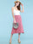 WB1105 Women's Solid Ombre Lightweight Flare Midi Pull On Closure Skirt