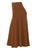 WB1105 Women's Solid Ombre Lightweight Flare Midi Pull On Closure Skirt