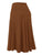 WB1105 Women's Solid Ombre Lightweight Flare Midi Pull On Closure Skirt