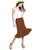 WB1105 Women's Solid Ombre Lightweight Flare Midi Pull On Closure Skirt