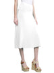 WB1105 Women's Solid Ombre Lightweight Flare Midi Pull On Closure Skirt