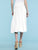 WB1105 Women's Solid Ombre Lightweight Flare Midi Pull On Closure Skirt