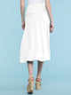 WB1105 Women's Solid Ombre Lightweight Flare Midi Pull On Closure Skirt