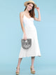 WB1105 Women's Solid Ombre Lightweight Flare Midi Pull On Closure Skirt
