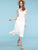 WB1105 Women's Solid Ombre Lightweight Flare Midi Pull On Closure Skirt