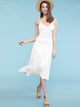 WB1105 Women's Solid Ombre Lightweight Flare Midi Pull On Closure Skirt